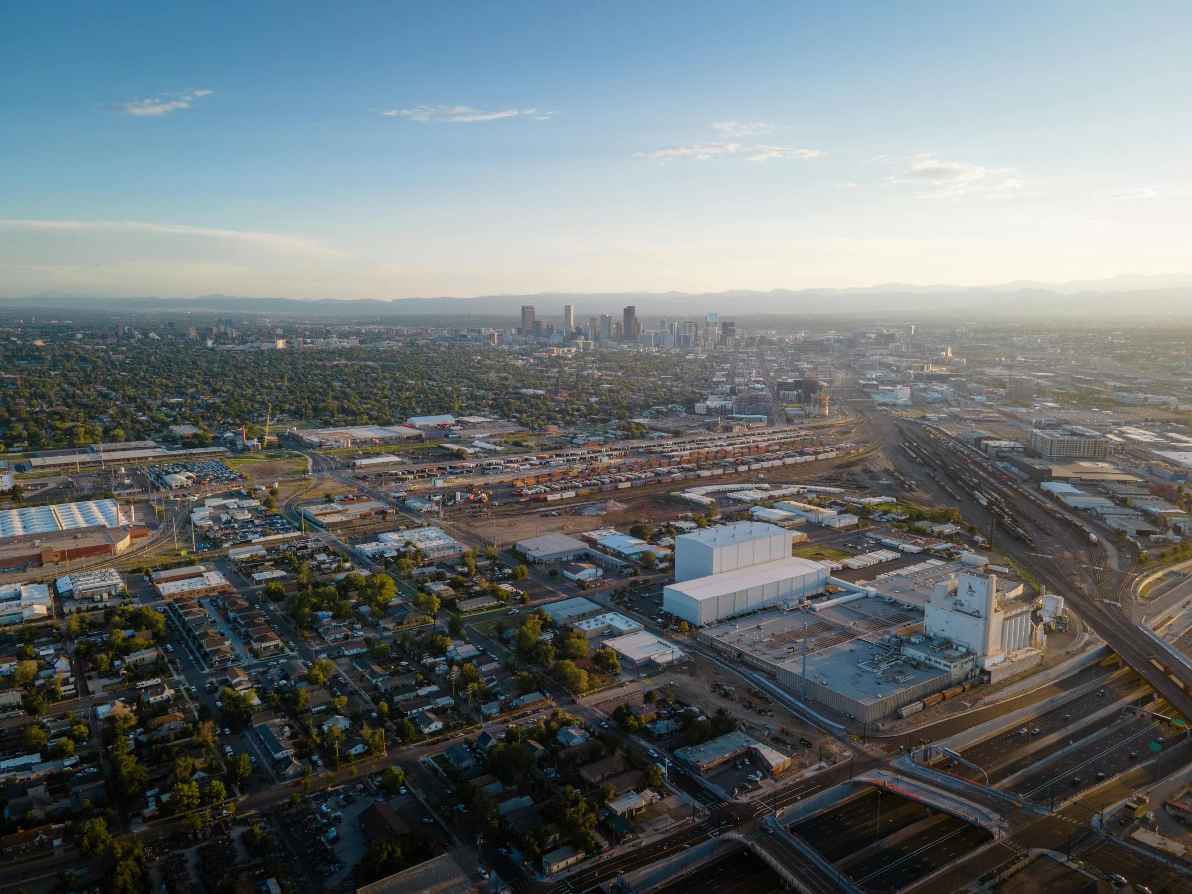 Denver, Colorado skyline at dusk