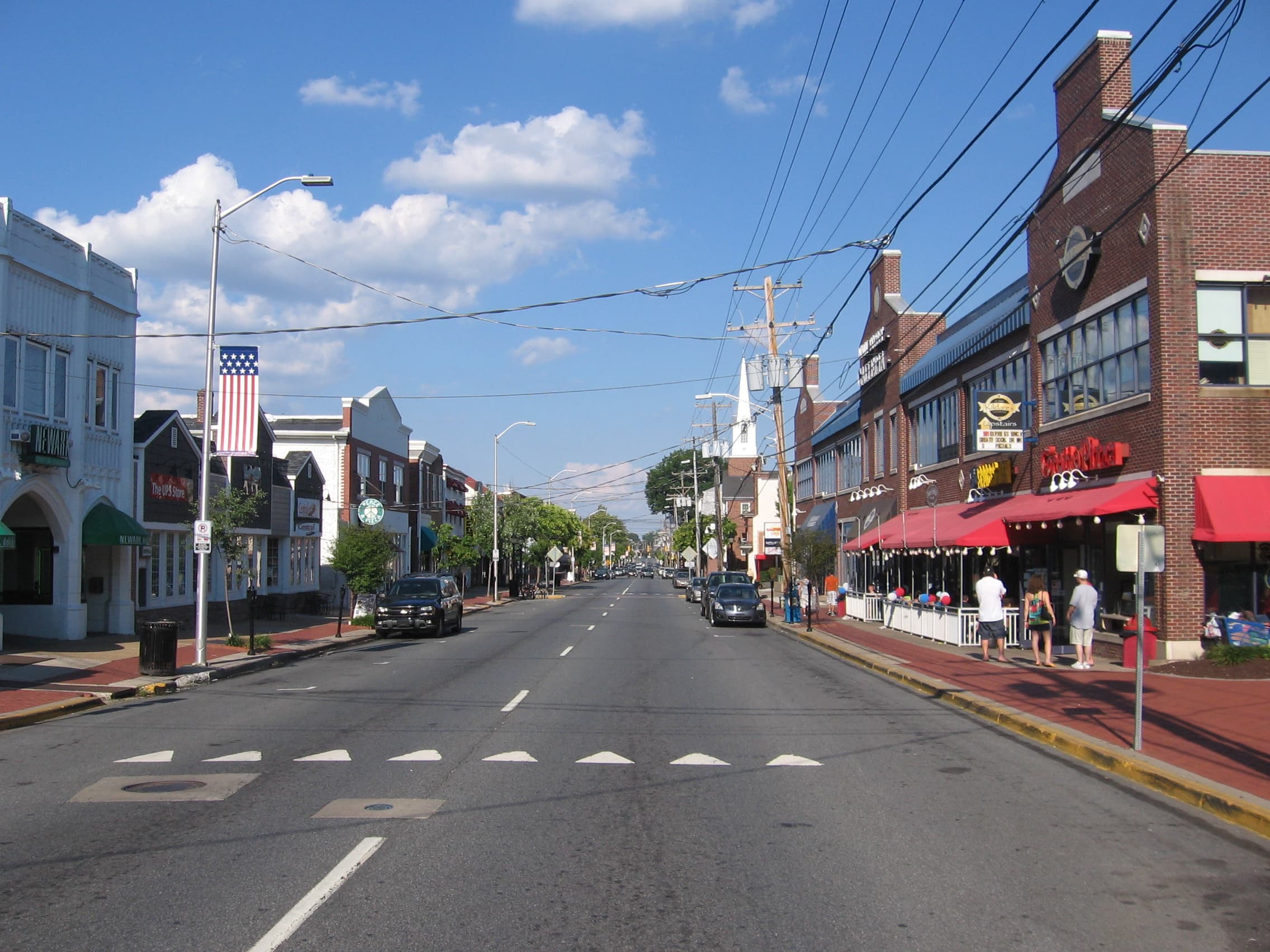 Newark, Delaware skyline at dusk