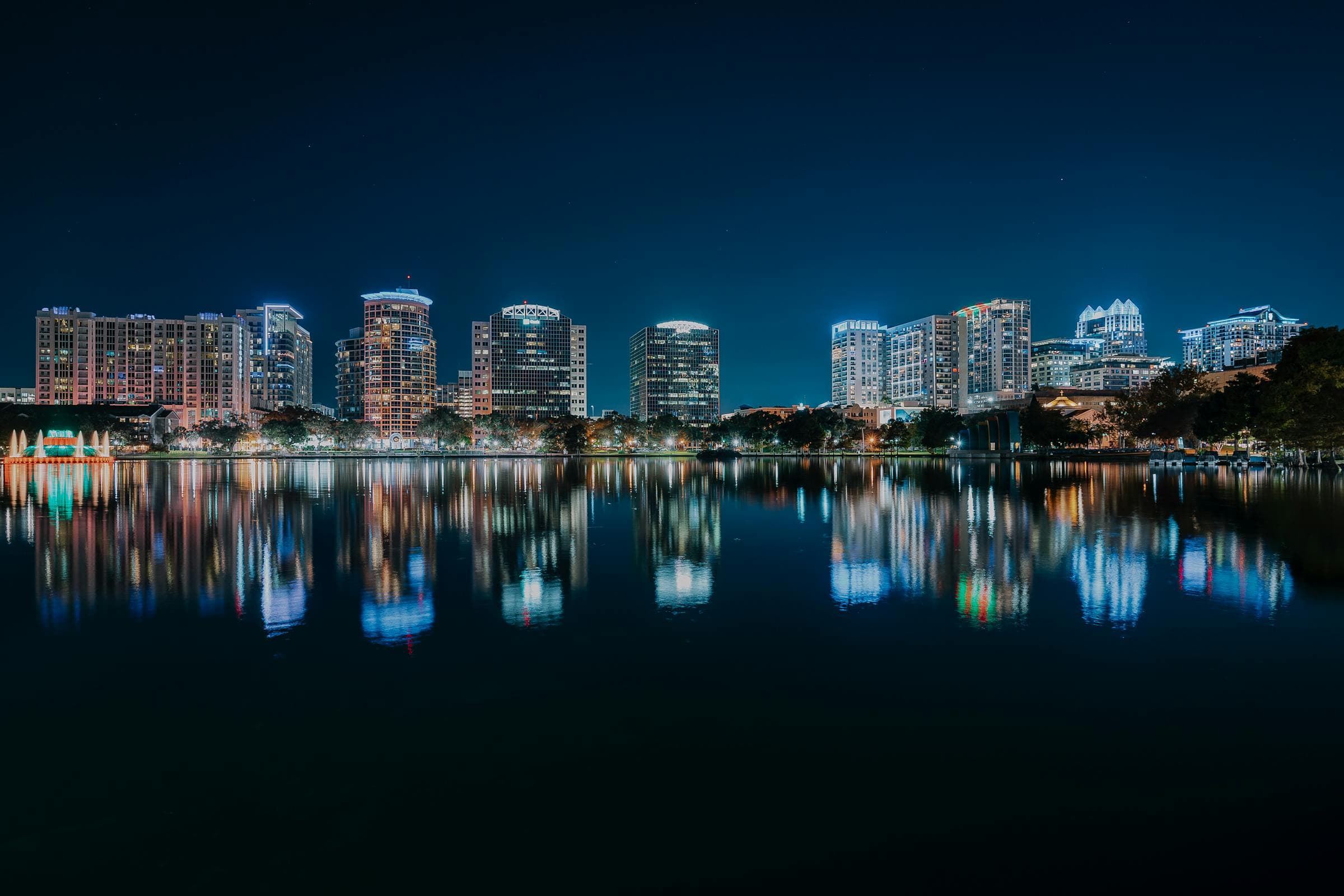 Orlando, Florida skyline at dusk