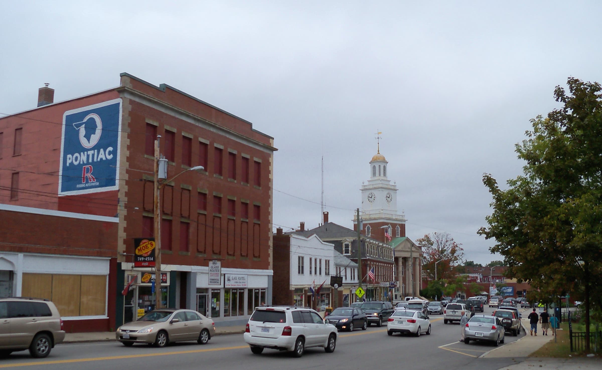 Dover, New Hampshire skyline at dusk
