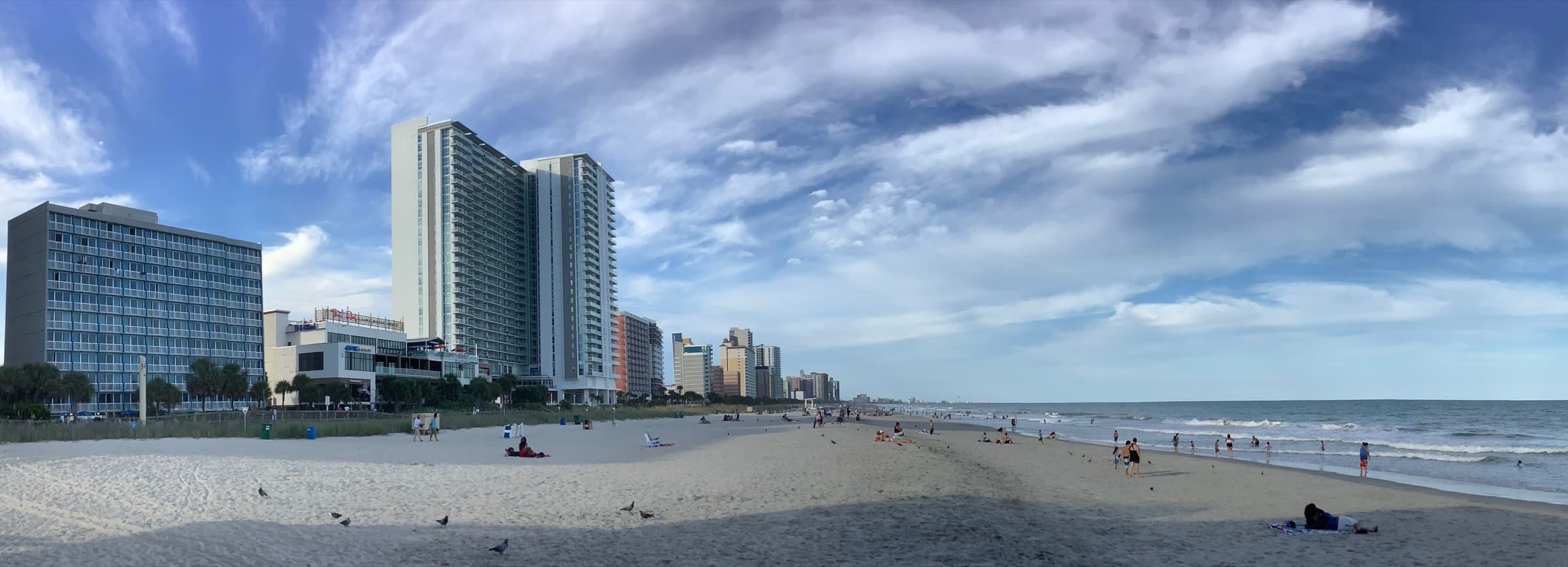 Myrtle Beach, South Carolina skyline at dusk