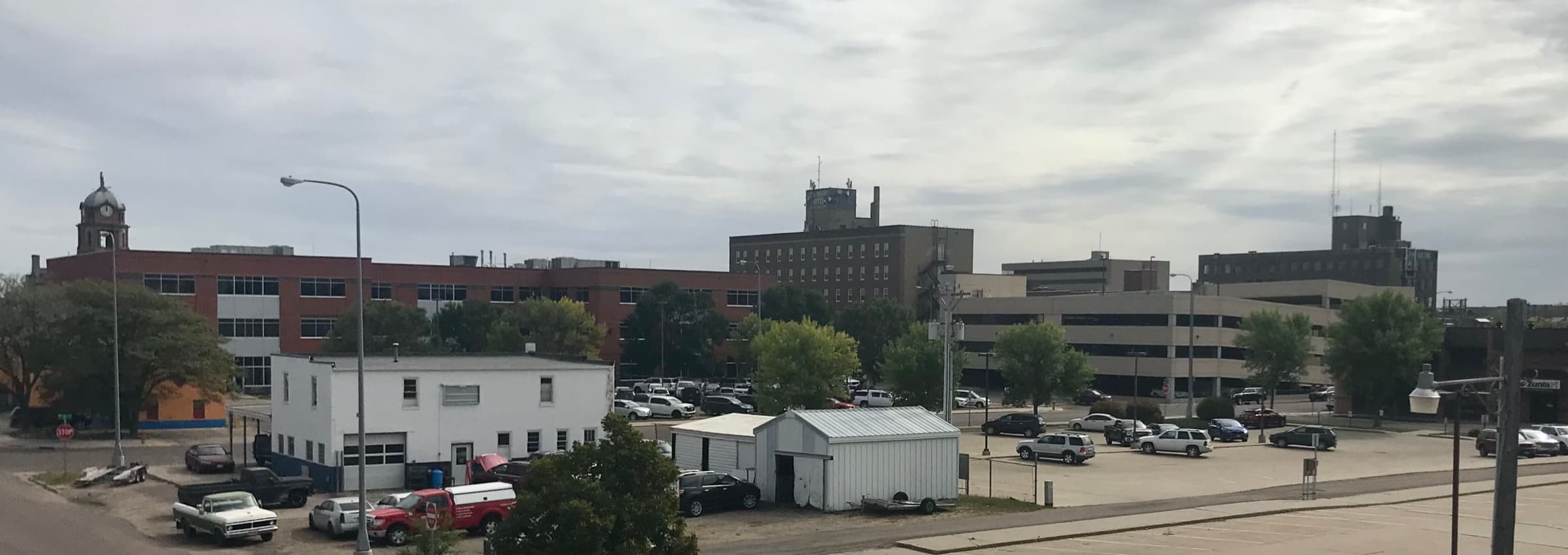 Aberdeen, South Dakota skyline at dusk